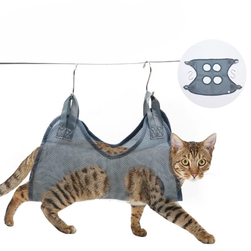 Гамак для груминга кошек, Стрижка когтей кошек, Гамак для кошек против царапанья и кусания, Чудо для купания, Гамак для чистки питомцев, Подвесной тип