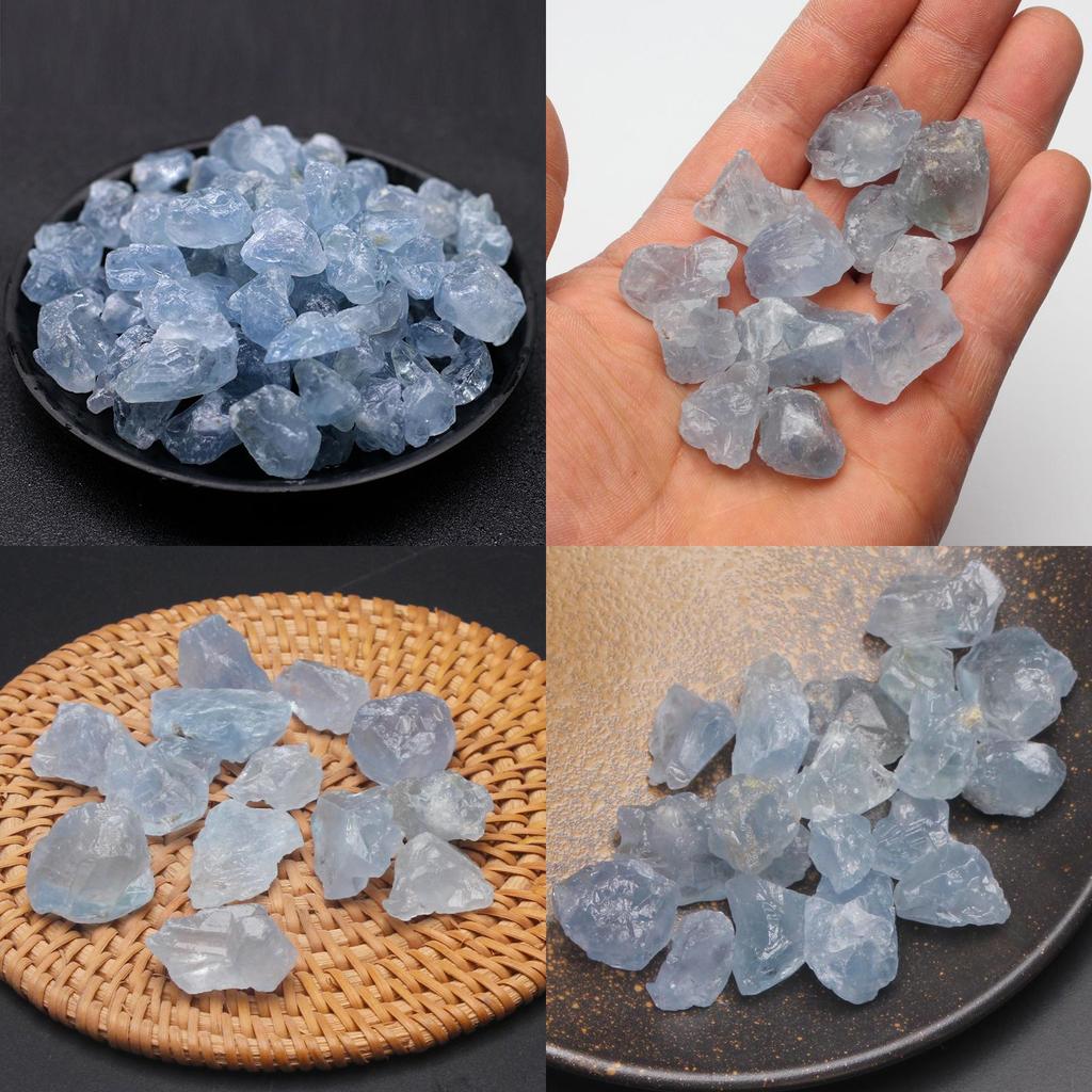 Exquisite Natural Blue Celestite Mineral Quartz Crystal Rough Stone For Reiki Healing