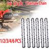 1/2/3/4/6 Pcs 16" Inch Chain Chainsaw 3/8" LP .050" Gauge 55 Drive Links Semi Chisel Electric Gasoline Chainsaw Spare Parts Logging Pruning