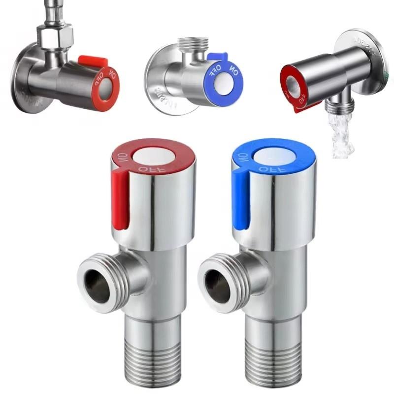 Треугольный клапан из нержавеющей стали для туалета, запорный клапан для водонагревателя, клапаны для ванных комнат, кухонь, балконов, туалетных принадлежностей