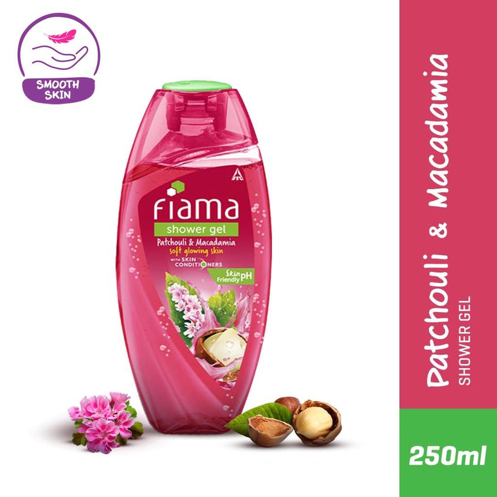 Гель для душа Fiama Body Wash Пачули и Макадамия 250 мл Упаковка из 1 шт. Мягкая сияющая кожа для женщин и мужчин