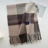 Stylish Design Classic British Imitation Cashmere Scarf Women Men Autumn Winter Plaid Warm Fringed Mufller Female Couple Scarf
