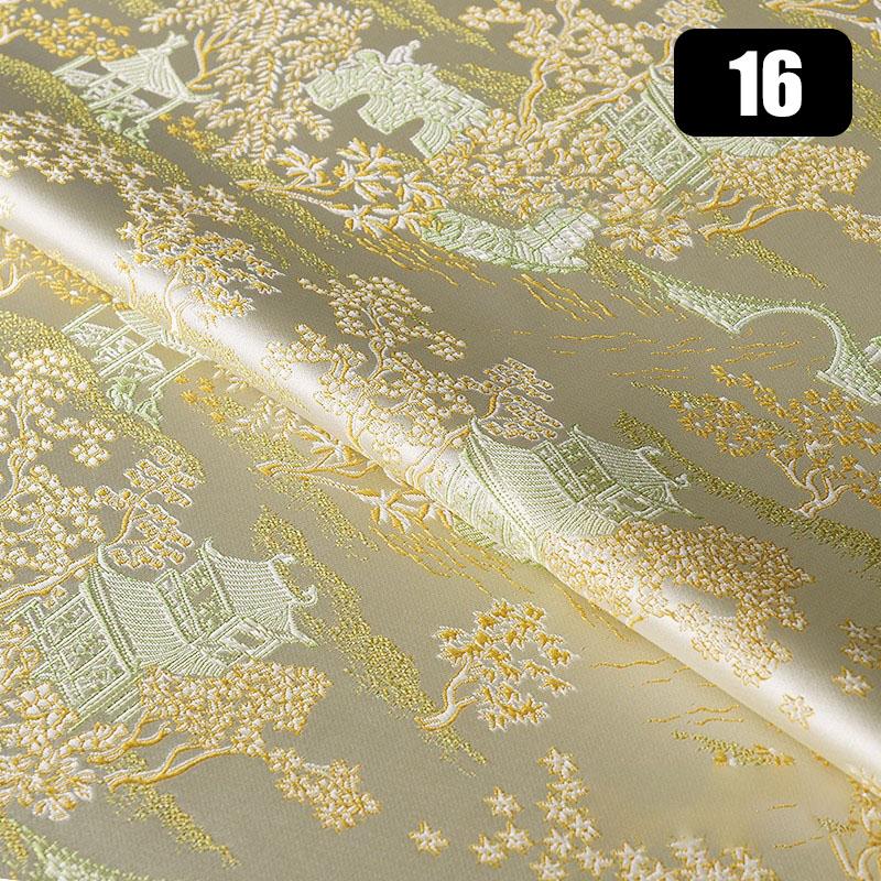 Роскошная высококачественная жаккардовая парчовая шелковая ткань для самостоятельного шитья чонсам ханьфу платье обивка одежды винтажная дизайнерская ткань