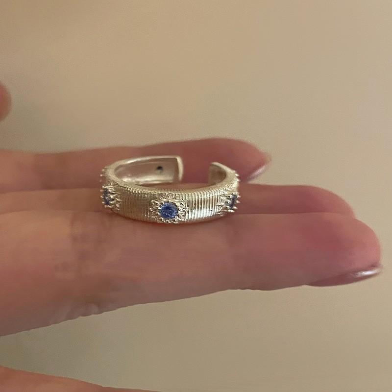 Серебряное уникальное кольцо S925 для женщин, летняя коллекция, модный геометрический дизайн, легкая роскошь