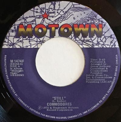7-дюймовая пластинка COMMODORES - Still M1474F MOTOWN 1979 Канада Соул/Фанк Б/У