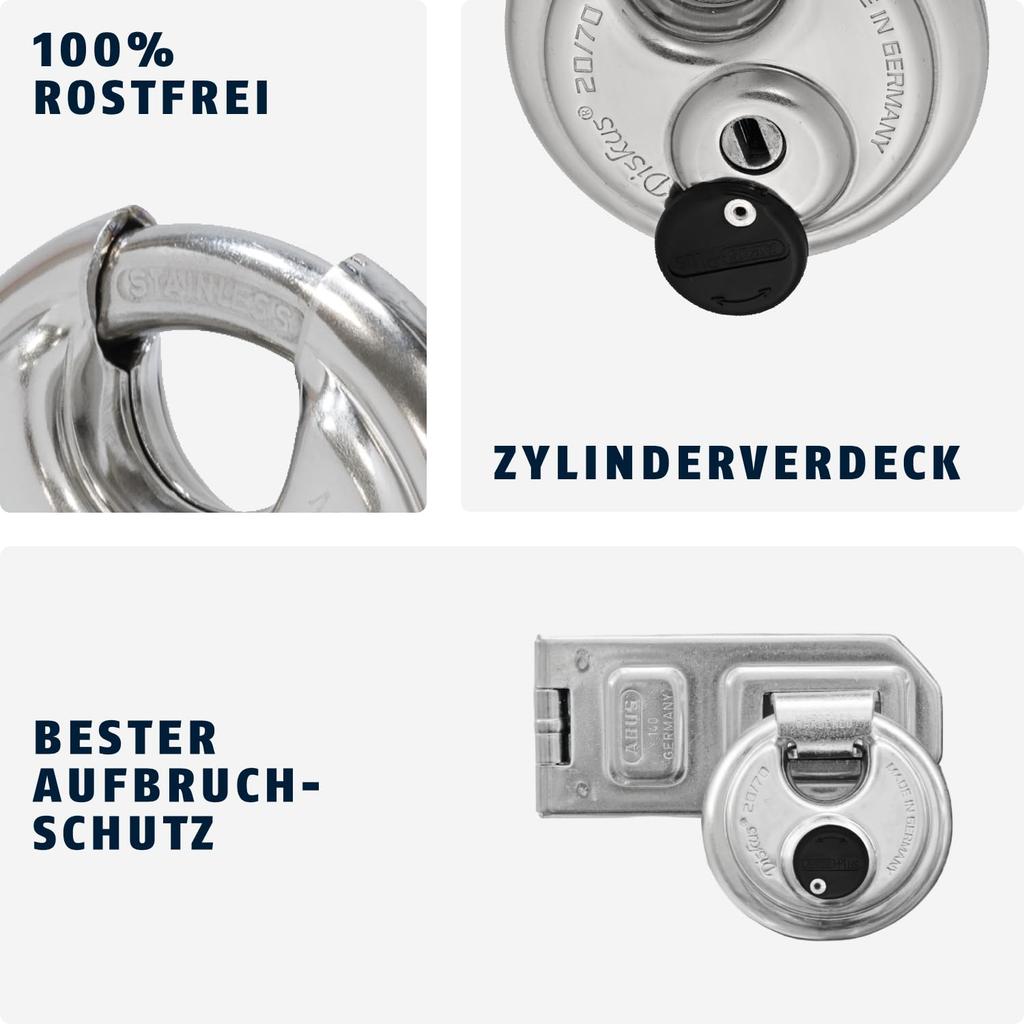 ABUS Discus Cylinder Padlock 20-70 Heavy-Duty