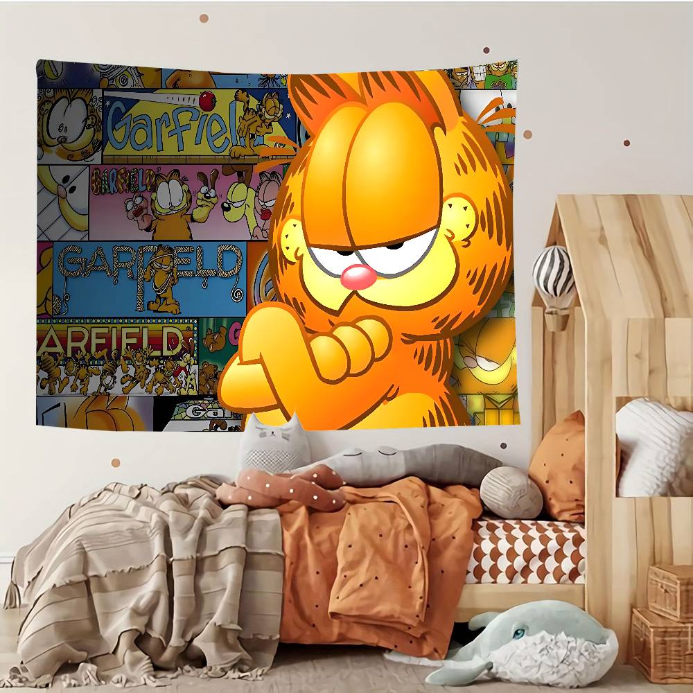 Cute CatGGarfieldsBackdrop Tapestry Customizable Tapestries Of Various Styleswall Hangings Celebrity Photo Printing