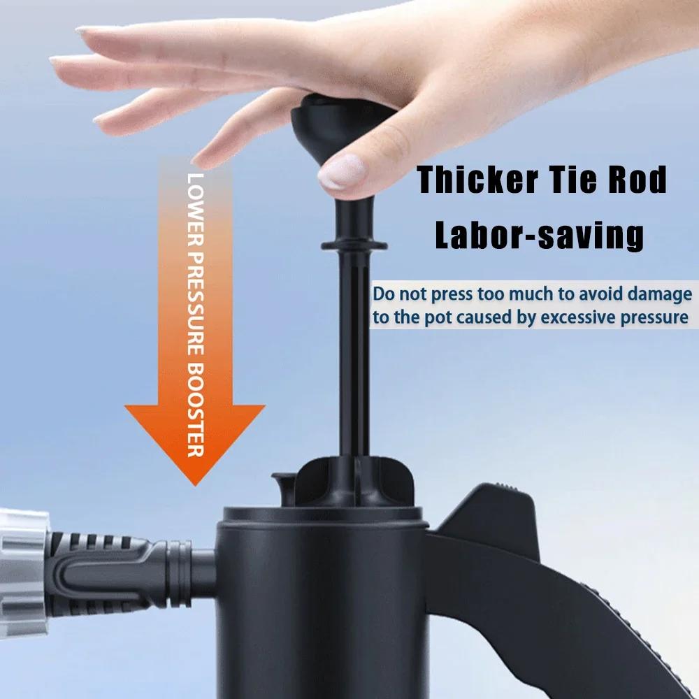 Распылитель для пены для мытья автомобиля, 2 л, распылитель с клапаном сброса давления для бытового автомобиля, ручной распылитель под давлением