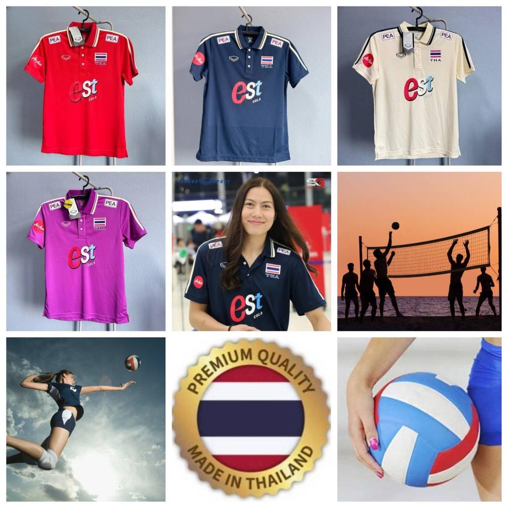 ТАИЛАНД Национальная волейбольная мужская женская сборная 2024 года по волейболу Джерси ЧИР Фан-принт Быстросохнущая рубашка-поло с коротким рукавом Униформа Флаг Логотип Спорт