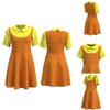 Костюм-платье Деревянная кукла из Игры в кальмара Идеально для Хэллоуина и ночных мероприятий