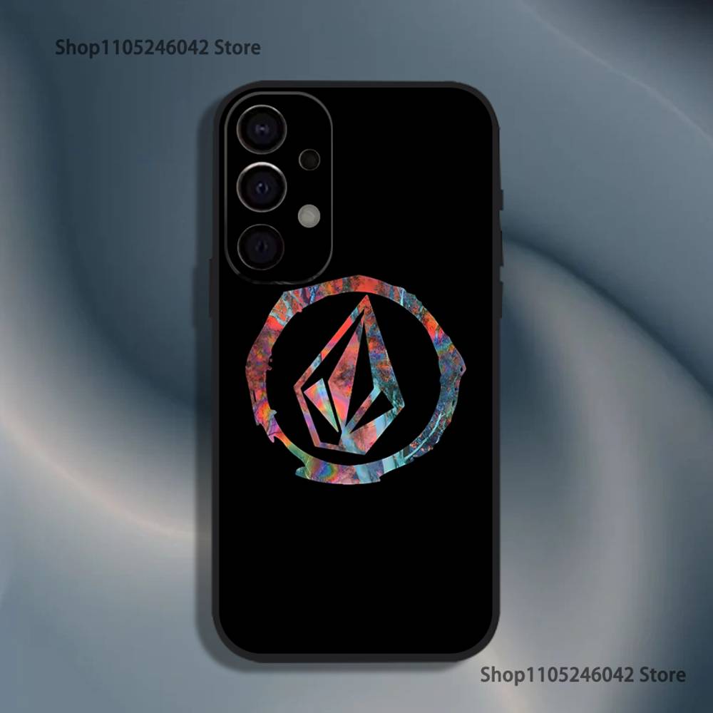 L-Luxury V-VOLCOM-S Чехол в спортивном стиле для телефона Samsung S25, S24, S21, S22, S23, S30, Ultra, S20, Plus, Fe, Lite, 5G Черный