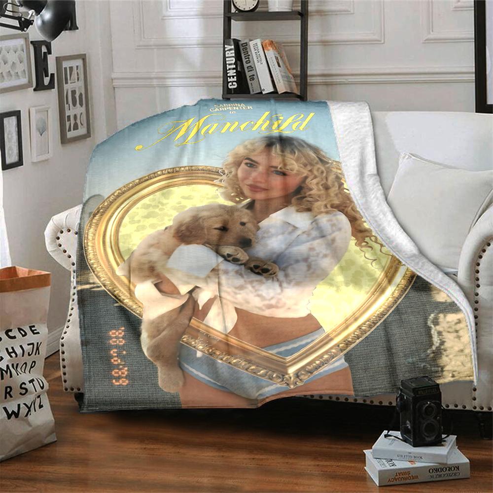 Sabrina Carpenter Blanket Soft Throw Blanket For Home Bedroom Bed Sofa Travel Office Solid Christmas Blanket
