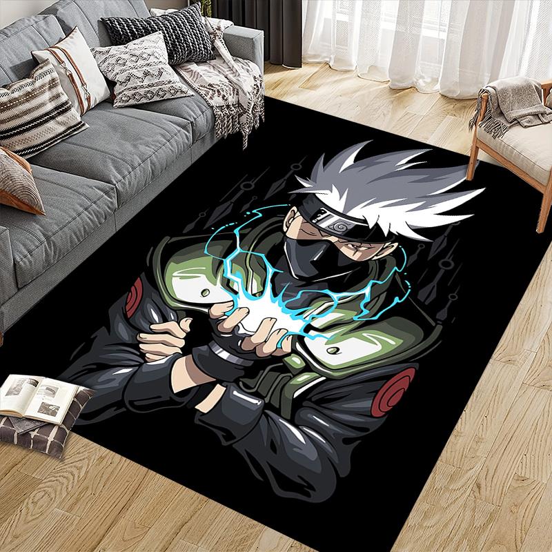 Naruto Hatake Kakashi Square Area Rug, Non-Slip Floor Mat for Bedroom, Perfect Gift for Kakashi Fans.chl