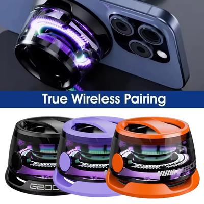Мини Портативная Bluetooth Колонка G200 RGB Цветной Свет Магнитная Колонка BT5.3 Маленькая Звуковая Коробка Держатель для Телефона Беспроводной Громкоговоритель