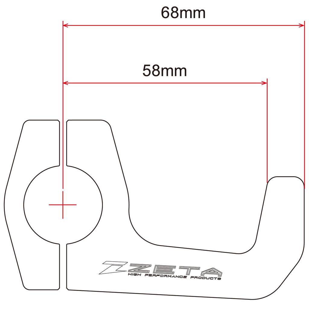 ZETA RACING Armor Handguard Kit for Large Diameter Bars F5346 Part Dirt Freak XC-PRO (28.6mm) U-Clamp Black/White (Old Number ZE72-5050) -