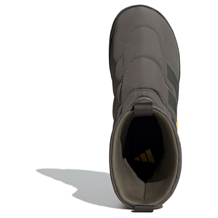 adidas Adipuff Нескользящие Устойчивые к истиранию Высокие Повседневные Ботинки Унисекс Strata Оливково-зеленый JR0069