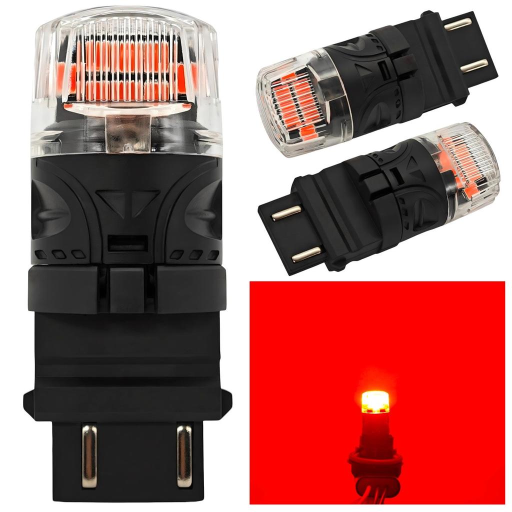 2 шт. светодиодная лампа P27/7W 3157 12V CANBUS 1800лм красная для бездорожья