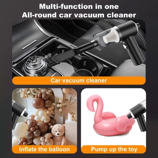 Автомобильный пылесос с трехслойной фильтрацией, мощное всасывание, низкий уровень шума, многофункциональный портативный беспроводной пылесос со светодиодной подсветкой