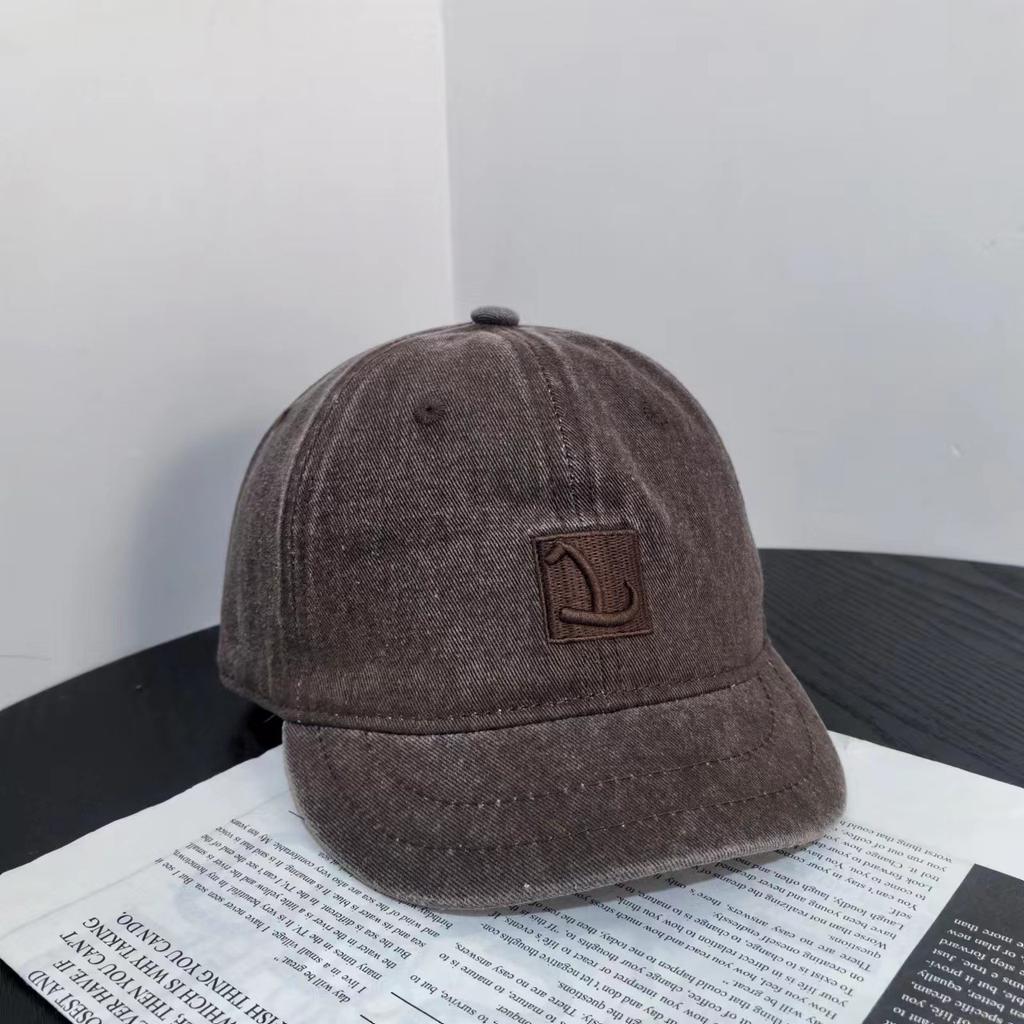 2025 весна и лето персонализированная стирка старые буквы короткий козырек бейсболка для спорта на открытом воздухе мужская солнцезащитный козырек женская мода