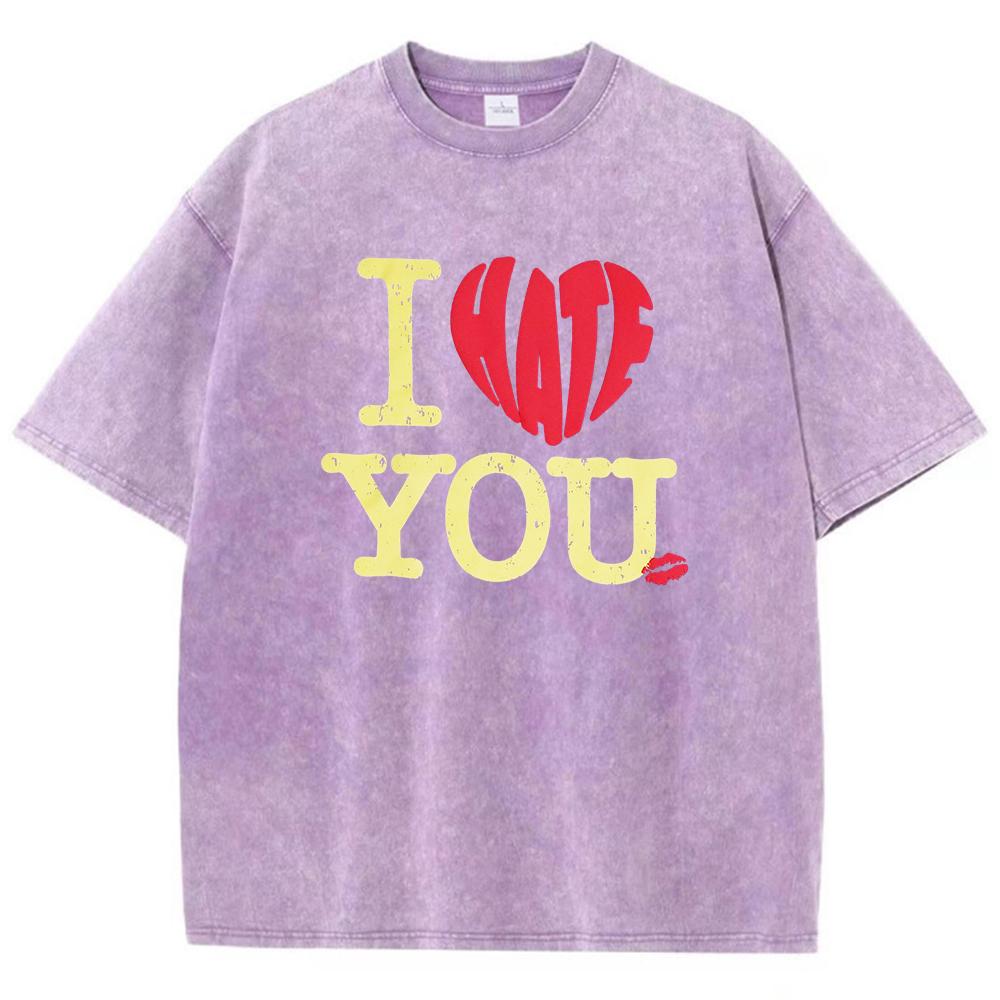 Я люблю тебя Желтый Принт Человек-Печатник Футболка Графическая Хип-Хоп Футболка Высококачественные Модные Футболки Милая Повседневная с Коротким Рукавом