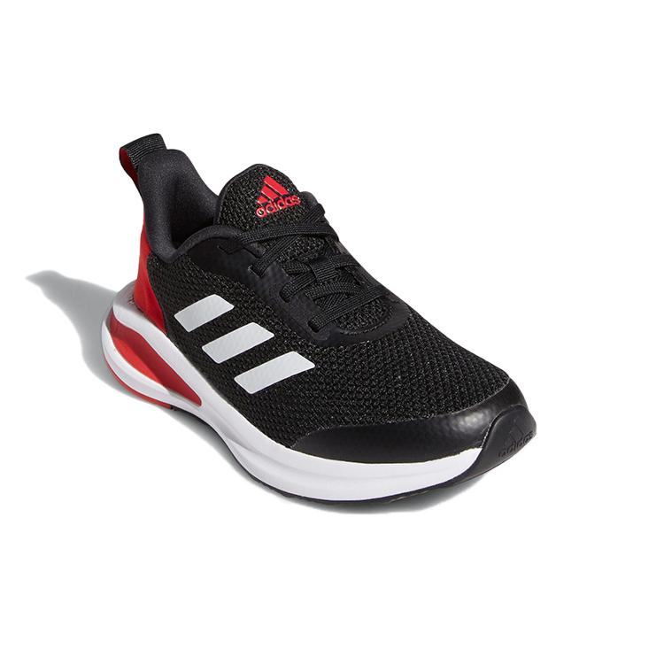 Adidas Fortarun Breathable Low top Kids' Running Shoes Black White Red Kids' FY7911
