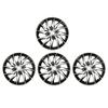 4 шт. колпака для обода колеса серебристо-черного цвета с высокой степенью защиты, стильные прочные 14-дюймовые колпаки для колес