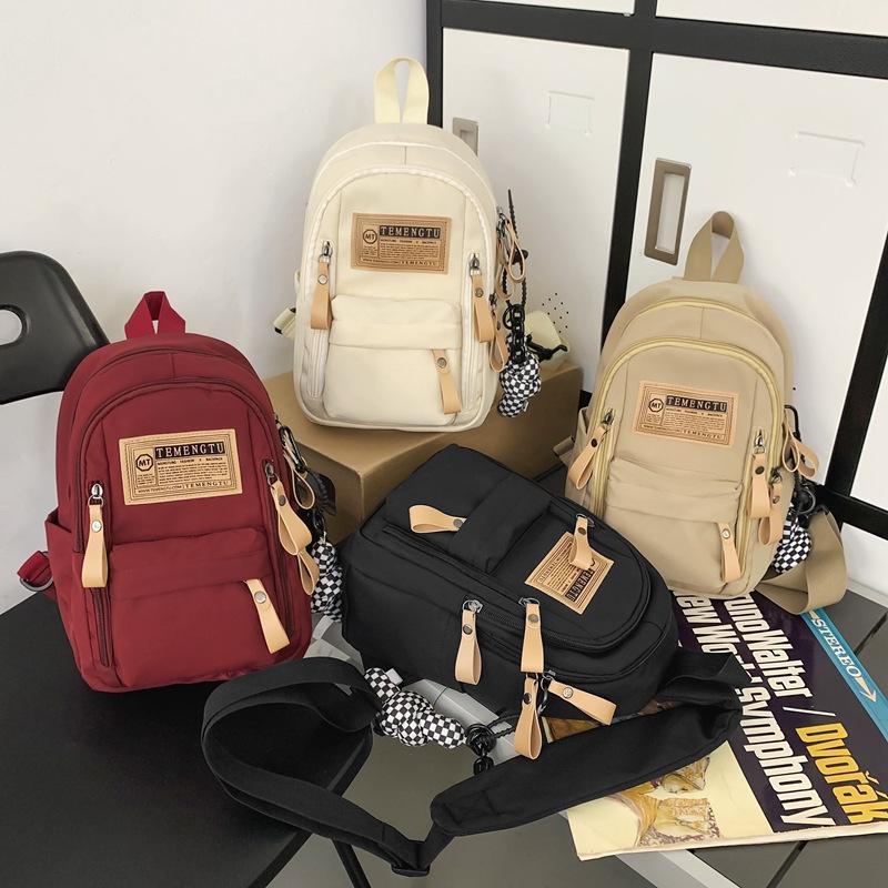 Tide Brand Small Satchel Leisure Student Sports One-shoulder Small Backpack Large-capacity Messenger Bag Female