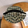 Grid Retro Trendy Print Newsboy Cap Windproof Warm Features Casual Streetwear