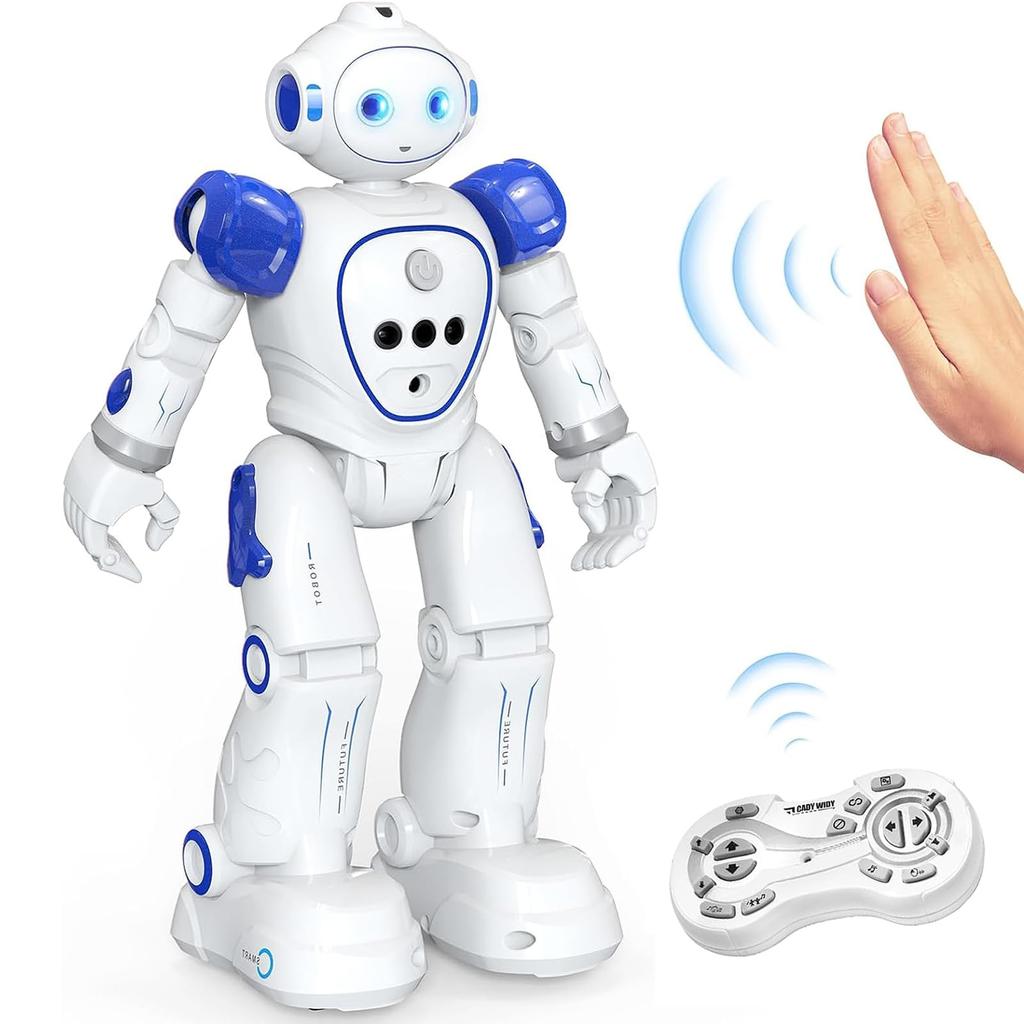 ROBOT PLAZA Humanoid Robot Speaks Birthday Educational Japanese Instruction Manual Toy, Walks, English, Kids' Toy, Boys' Gift, Toy, Rechargeable,