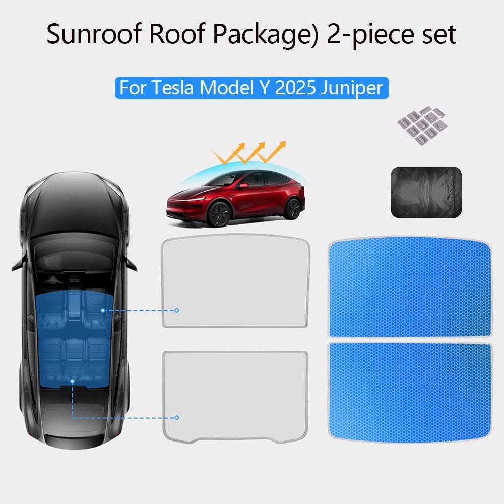 GEWT6 Солнцезащитные шторки для Tesla Model 3 Highland 2026 Model Y Ледяная ткань Пряжка Солнцезащитный козырек Стекло Переднее Заднее Люк на крыше Аксессуары