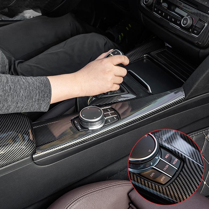 Автомобильные наклейки с узором из углеродного волокна, крышка панели переключения передач, внутренняя отделка для BMW F30 F31 F32 F33 F34 F36 3 4 Series 2013-
