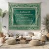 NIPINUS Christian Wall Tapestry with Bible Verses - Joshua1:9,Large tapestry wall hanging,Green Retro Motivational Flags Tapestry for Bedroom, Dorm,