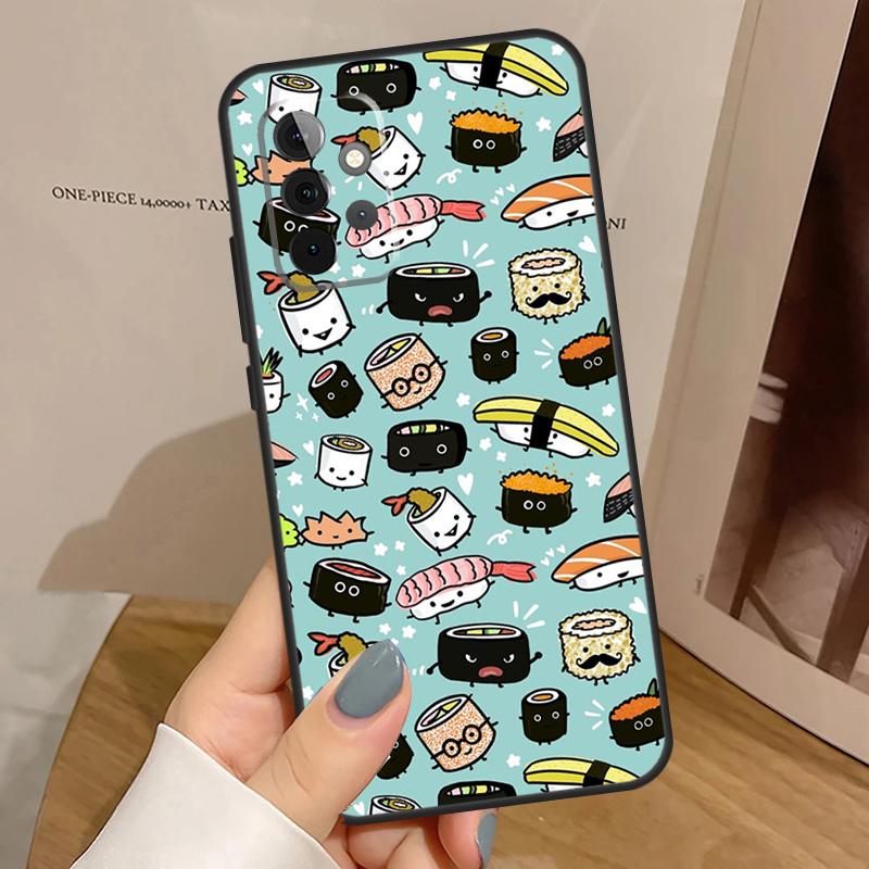 Кейс для еды Суши для Samsung Galaxy A55 A35 A15 A54 A34 A14 A33 A53 A13 A23 A17 A06 A16 A56 A36 A32 A52