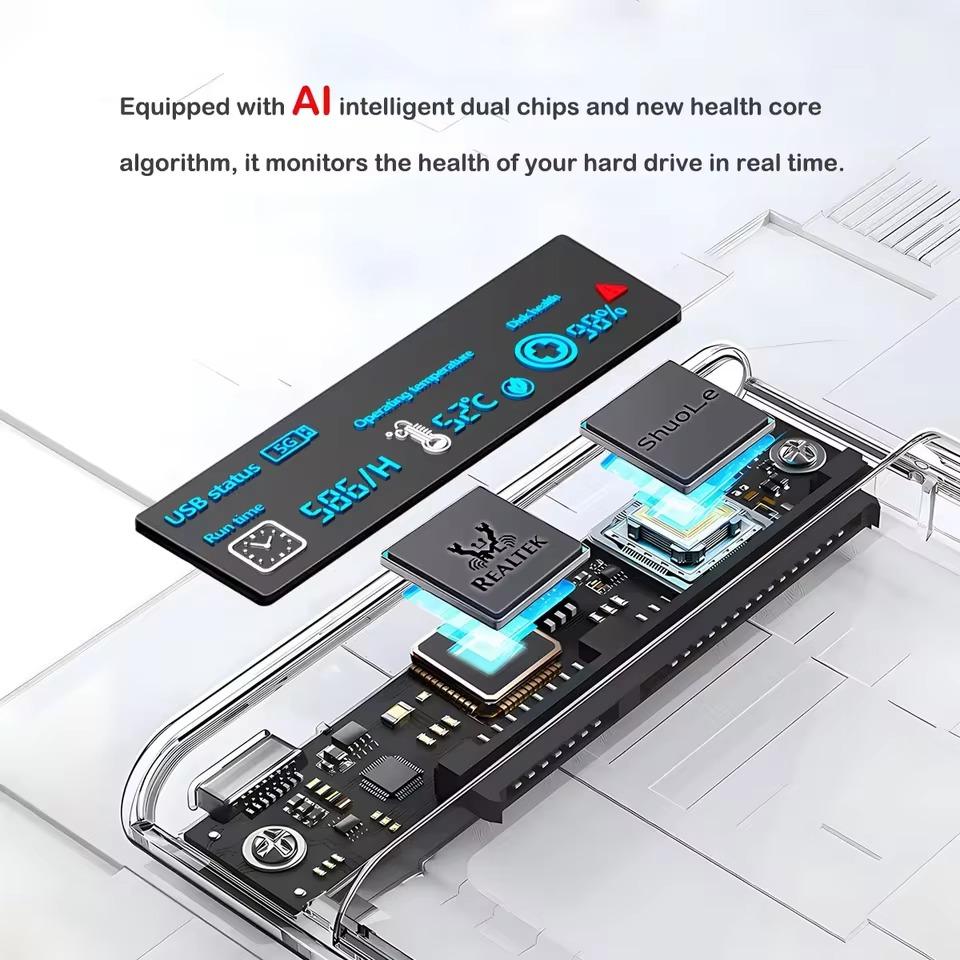 Внешний USB HDD-корпус 5 Гбит/с 2,5-дюймовый прозрачный жесткий диск корпус SATA на USB 3.1 жесткий диск корпус HDD SSD чехол для хранения ноутбука ПК