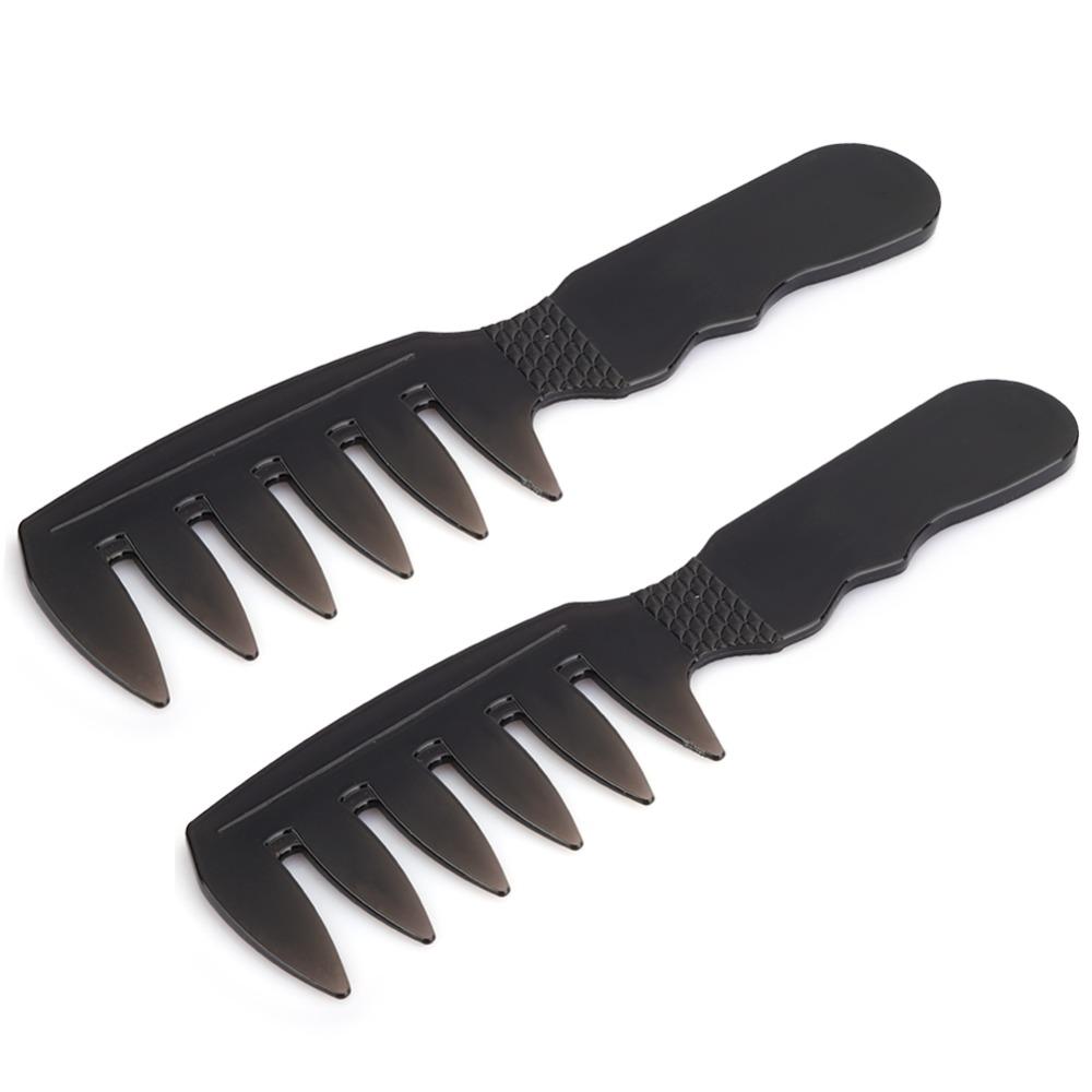 2pcs Wide Teeth Professional Men Comb PC Material Men Styling Comb Men Hairdressing Comb Salon Use