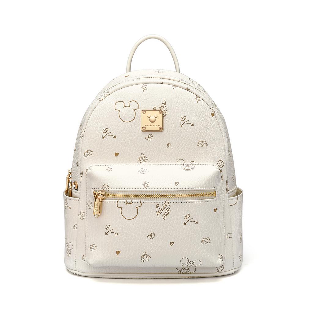 Disney Mickey Fashion Cute Print Versatile Backpack Women Backpack Pink Cream DHB41228-A1