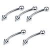 60Pcs Steel Mixed Nose Lip Eyebrow Tongue Belly Bar Ring Body Piercing Jewelry