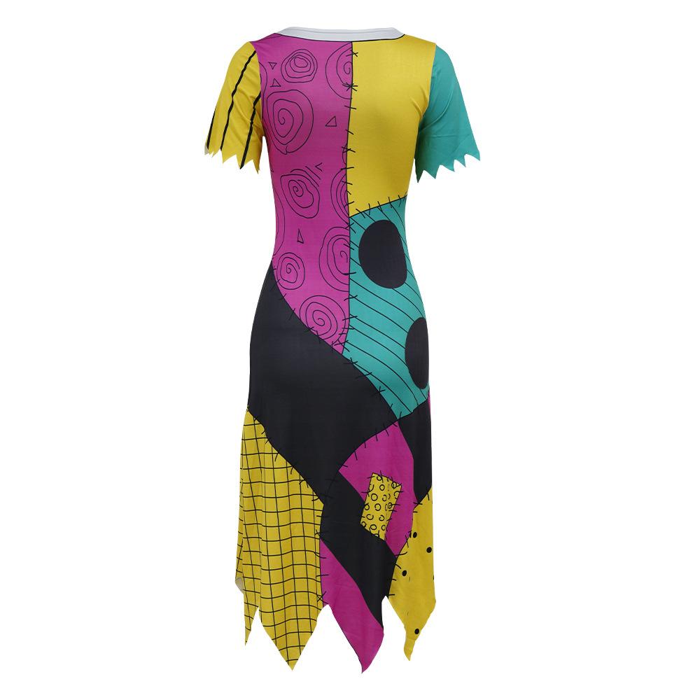 Halloween Cosplay Dress Party Horro Costume Sally Woman Sleeveless Sexy Dresses Female Gothic Clothes