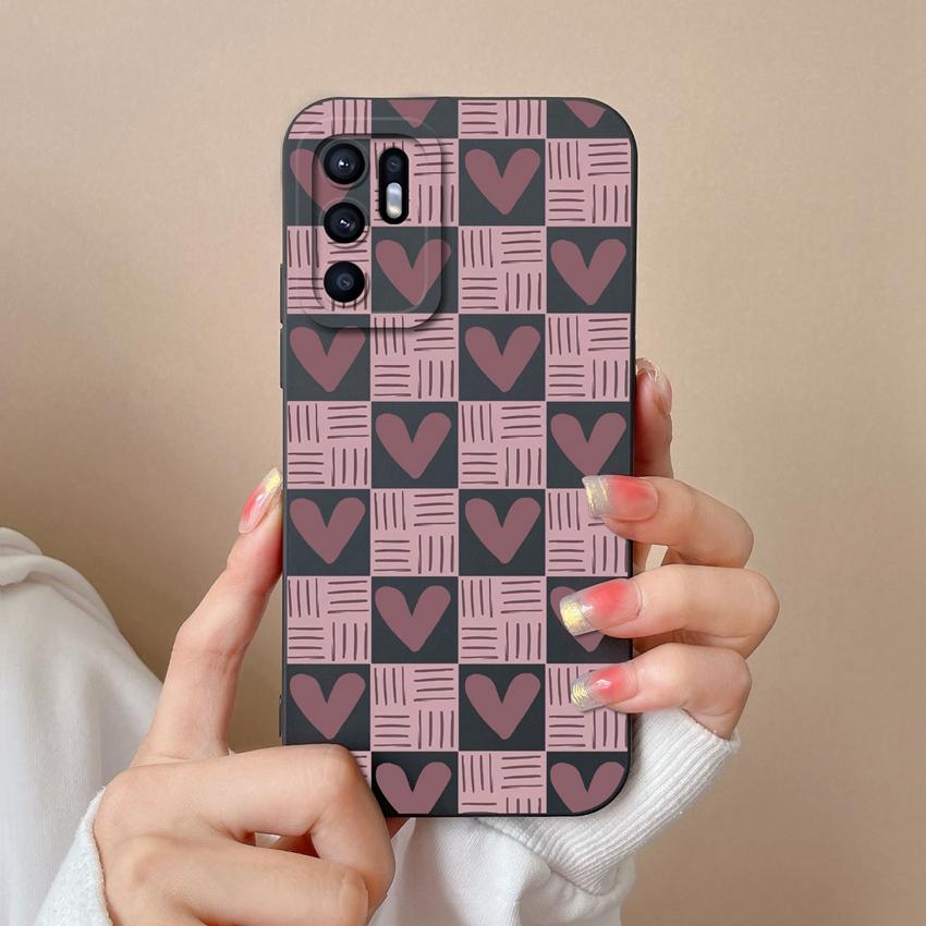 Для Oppo Reno6 7 8 10 Pro Lite 6z 7z 8z Чехол для телефона Модный узор «Масляная живопись Черный кот» Мягкий чехол Защитная пленка для экрана Противоскользящая накладка Для чехла Oppo