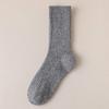 2025 Stacking Wool Socks Women Winter Solid Tube Socks Double Needle Knit Thickened Warm and Velvet Socks