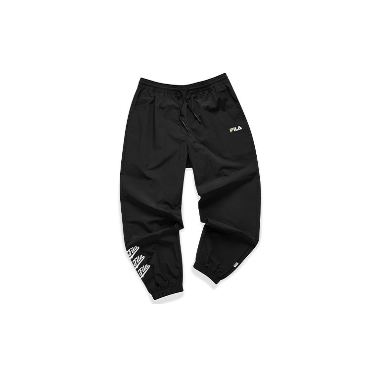 Fila Fusion Свободные спортивные брюки из ткани с принтом, зауженные, осенние, мужские, глубокий черный T11M122805FBK