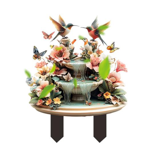 Decorative Garden Inserts Rooster Statues Waterproof UV Resistant Chickens Decorations Outdoor/Indoor Stakes