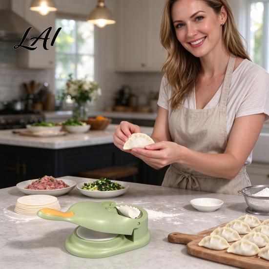 Handheld Dumpling Maker Press Tool 2-in-1 Non-stick Plastic Ravioli Mold for Kitchen Easy Pierogi Cooking Sealing And Folding Manual Dough Home