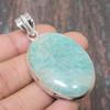 Amazonite Gemstone Handmade 925 Sterling Silver Jewelry Pendant For Thanksgiving