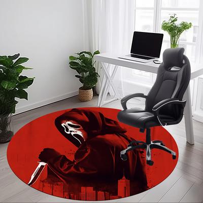 1 шт. Круглый коврик Scream Office, Нескользящий, Мягкий и прочный офисный коврик для декора интерьера, Идеально подходит для офиса,yy250915011