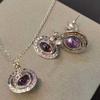 Saturn Gradient Full 3D Orb Necklace Medium Size Luxury Statement Jewelry Women