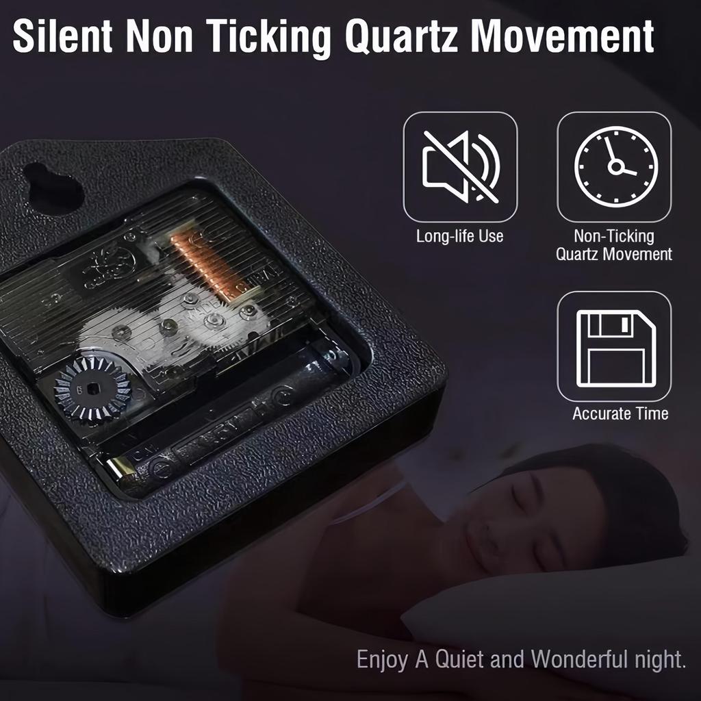 Настенные часы 10 дюймов 2D Цветок Декор для дома Гостиной Большие часы Бесшумные Кварцевые часы Домашнее украшение