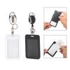 Sturdy Retractable Badge Holder with Carabiner Reel Clip Vertical ID Cards Holder for Professional and Students