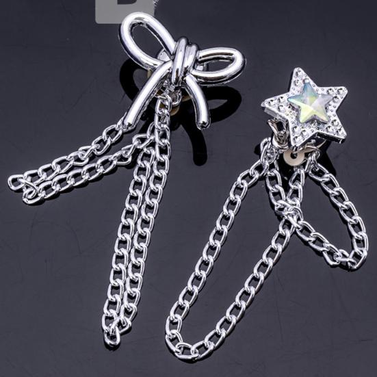 2 шт. магнитные зажимы для одежды с цепочкой многофункциональные металлические магнитные булавки для одежды мужчины женщины шарф рубашка рукав брюки зажим для пуговиц аксессуары