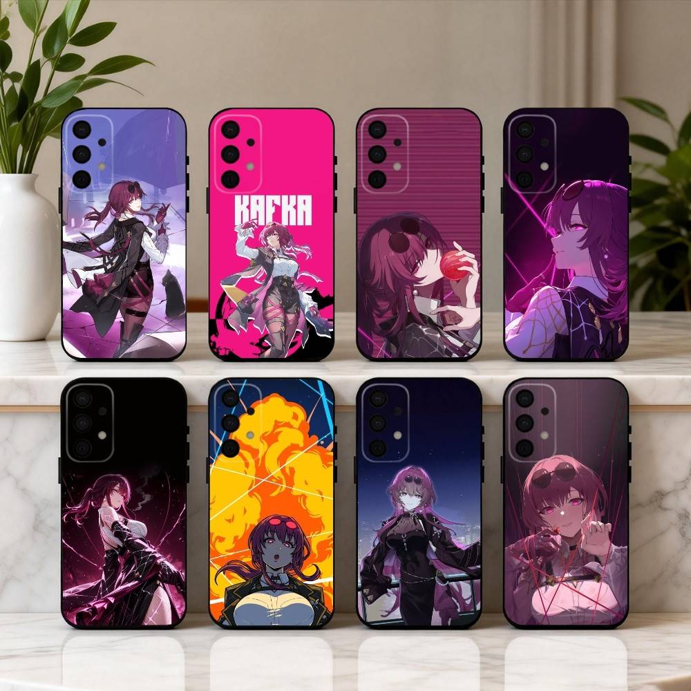 Чехол для телефона K-Kafka H-Honkai S-Star R-Rail для Samsung Galaxy A73,A72,A71,A70,A53,A52,A51, Мягкий силиконовый черный чехол